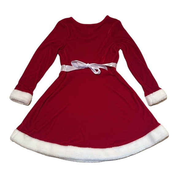 Girls Red & White Holiday Dress - Picture 4 of 4